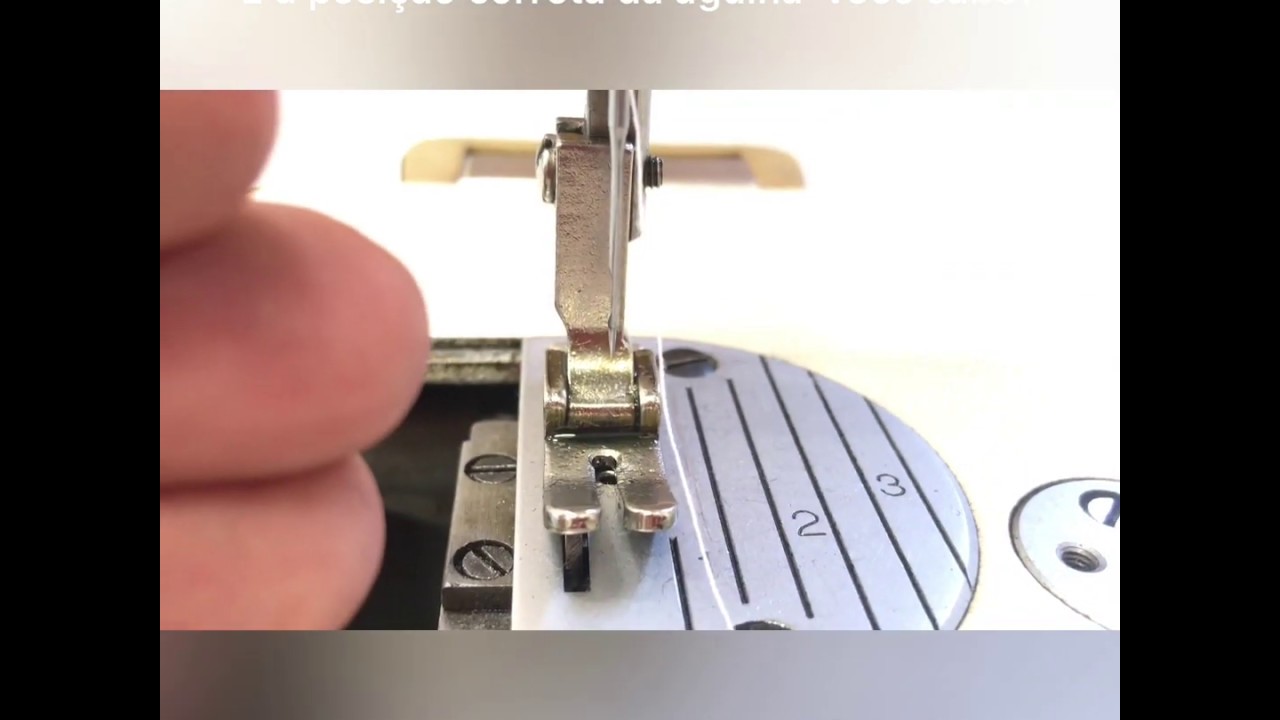 POSIÇÃO DA AGULHA NA MÁQUINA RETA INDUSTRIAL