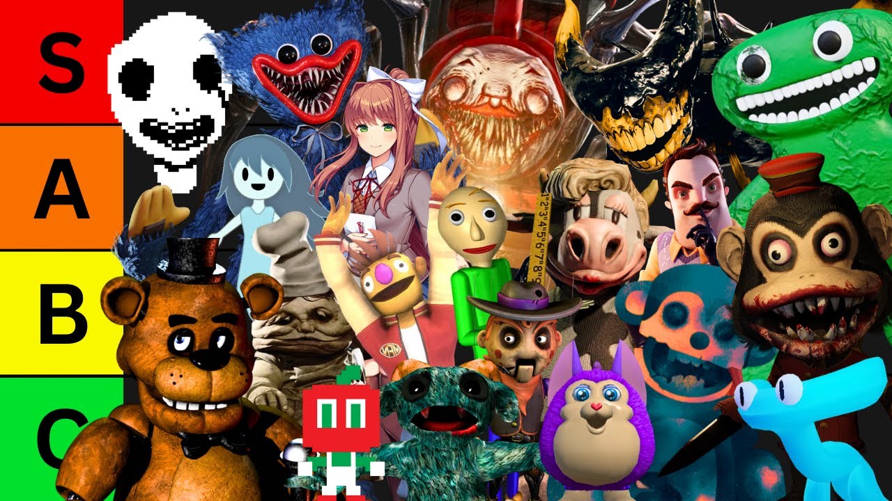 Ranking Over 100 Indie Horror Games... (feat. FNAF, Bendy, Poppy Playtime, Garten of Banban, & More)