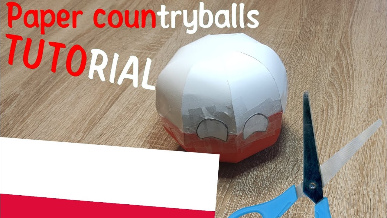 How to make paper countryballs tutorial: making Poland 🇵🇱