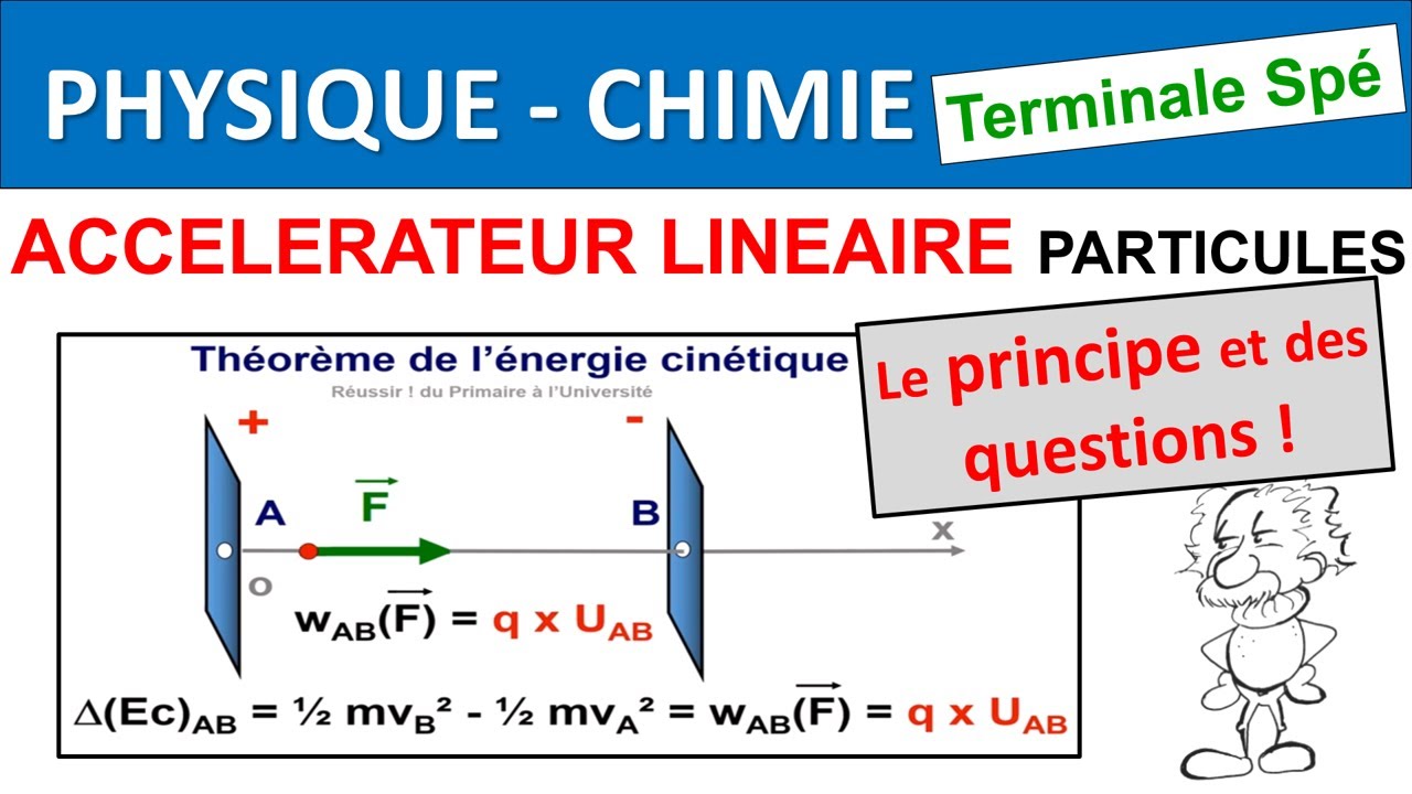 Acc&eacute;l&eacute;rateur lin&eacute;aire de particules terminale sp&eacute;cialit&eacute; physique m&eacute;canique mouvement champ uniforme