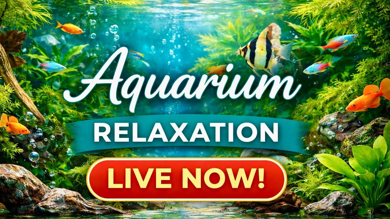 LIVE Aquarium Relaxation 🐠 Peaceful Fish Tank | Water Sounds for Sleep, Study & Stress Relief