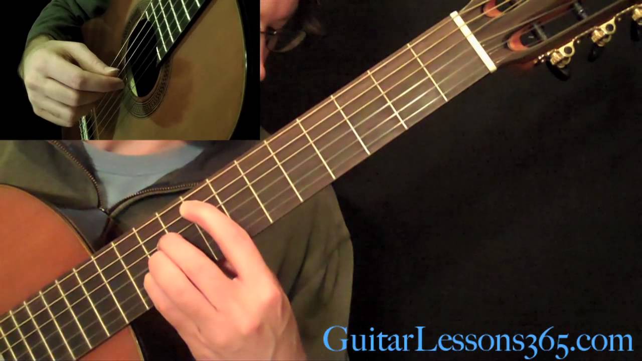 Recuerdos de la Alhambra Guitar Lesson Pt.1 - Francisco Tarrega - A Minor Section