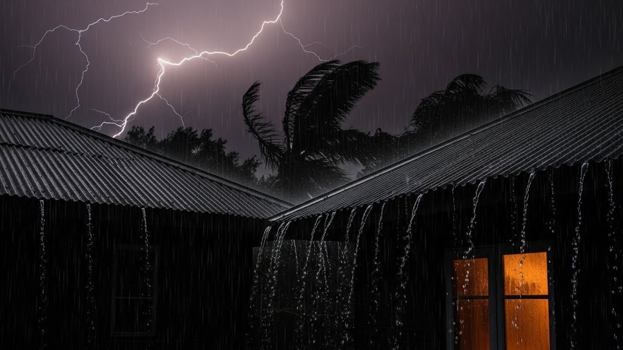Rainstorm on Tin Roof 🌧️ Sleep, Relax & Calm Your Mind with Natural Rain #9