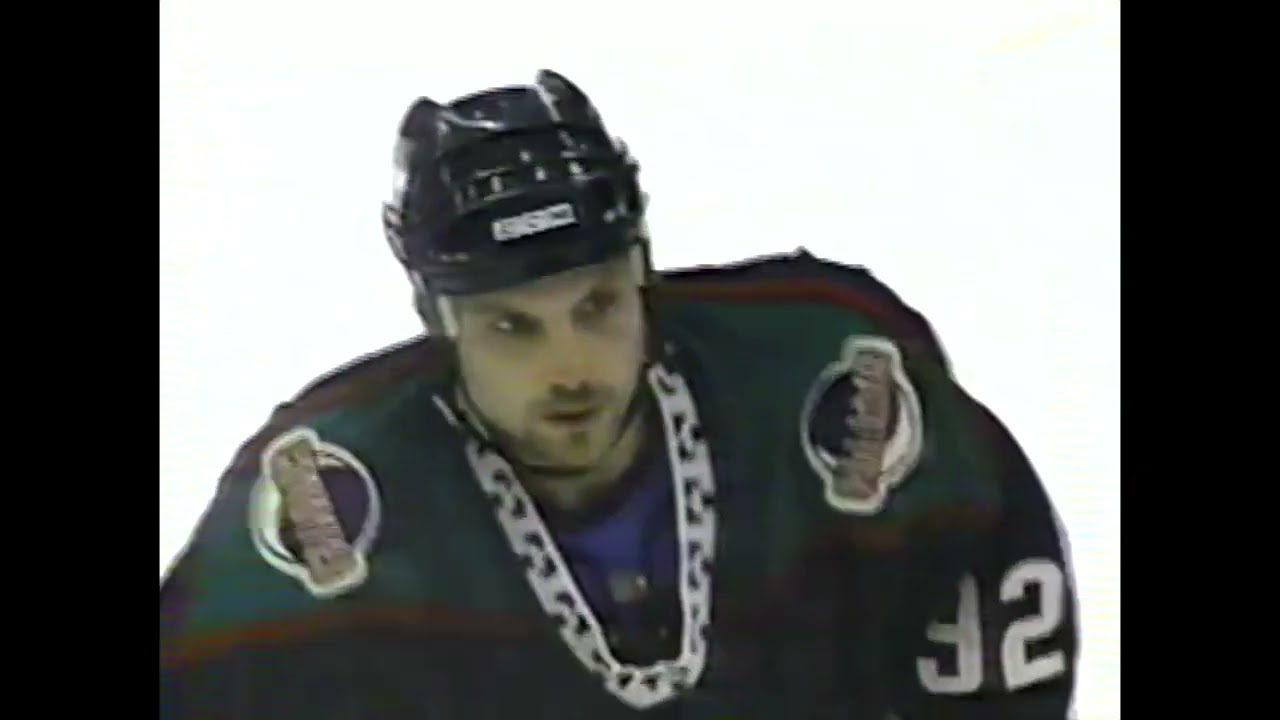 Rick Tocchet Knees Steve Yzerman & Rick Tocchet Vs. Joey Kocur with Interview Jan. 28th, 1998