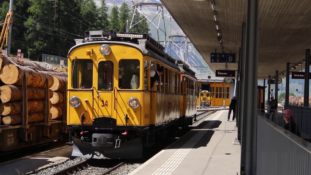 RhB 2020   Historische Fahrten im Ober Engadin Teil 1   Berninatriebwagen