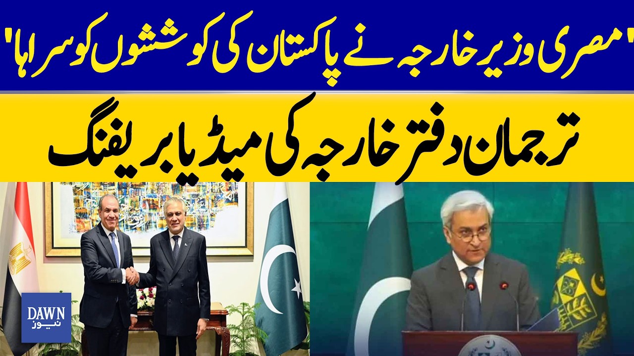 Egyptian Foreign Minister Praises Pakistan Efforts Foreign Office Statement | Dawn News