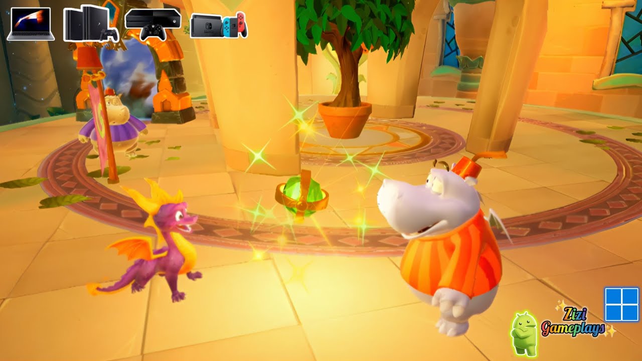 Spyro 2 Reignited Oásis Suspeito Recuperando as Lâmpadas Mágicas do Bruno