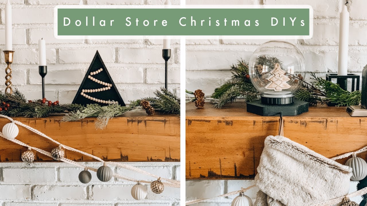 Dollar Tree Christmas DIYs You Need To Try! | Stocking Holder, Ornament Garland, Wooden Trees