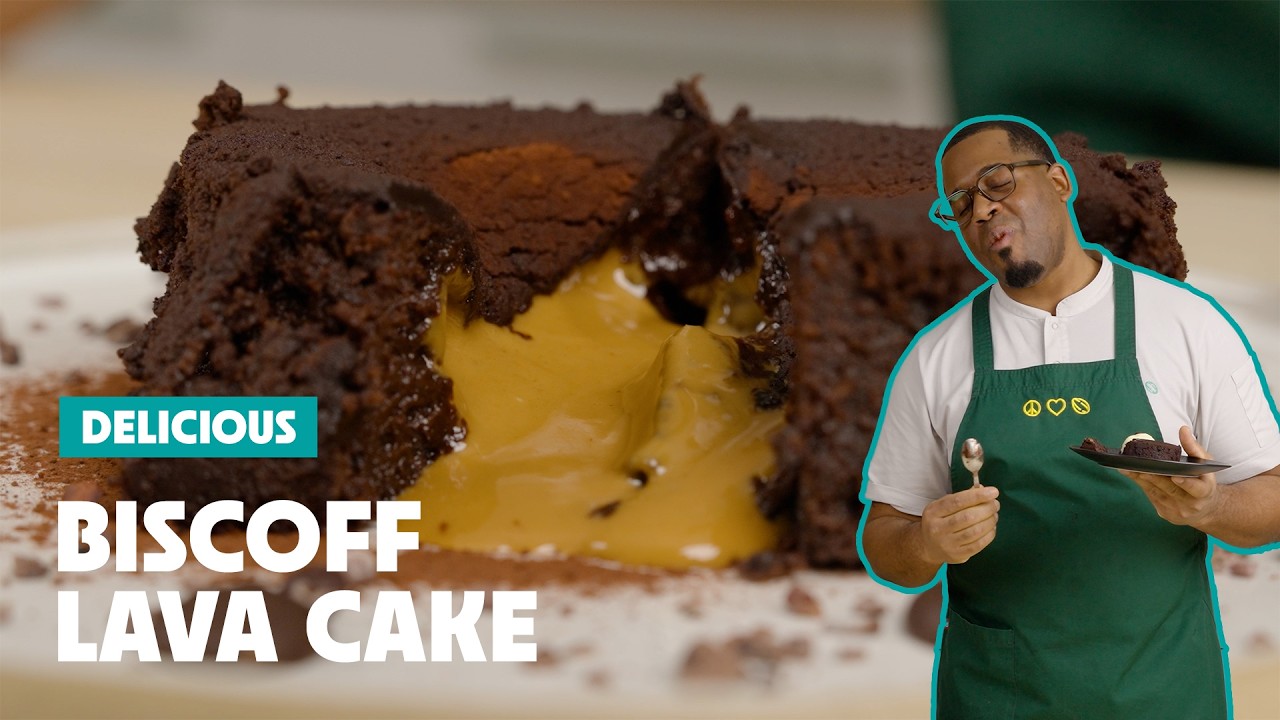 The Perfect Biscoff Lava Cake | Satisfying Molten Chocolate Dessert