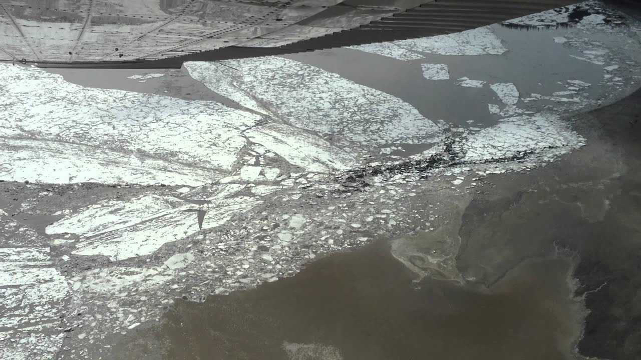 The Yukon River Ice Breaks Apart at Bishop Rock