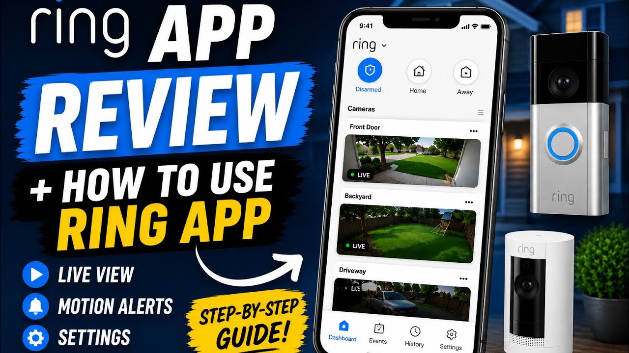 Ring App Review - How to use Ring App - Ring Camera App Full Review, Features & Settings
