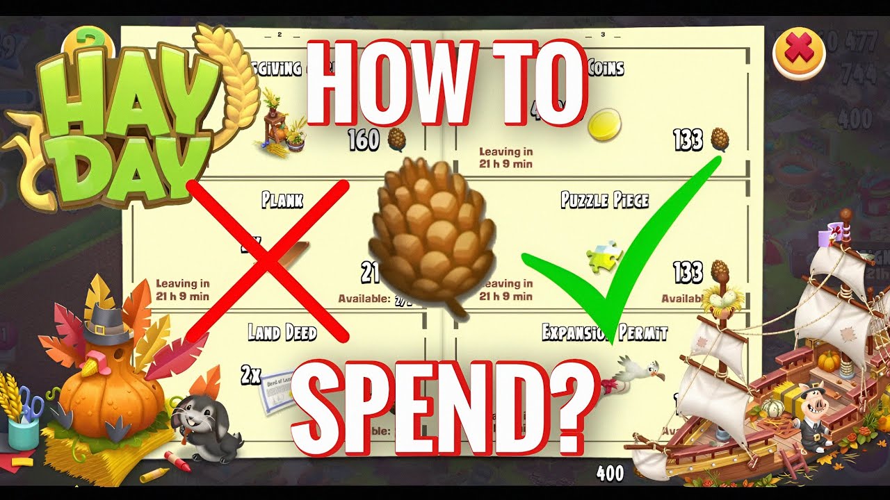 Каталог Hay Day ко Дню благодарения – Шишка (Руководство)