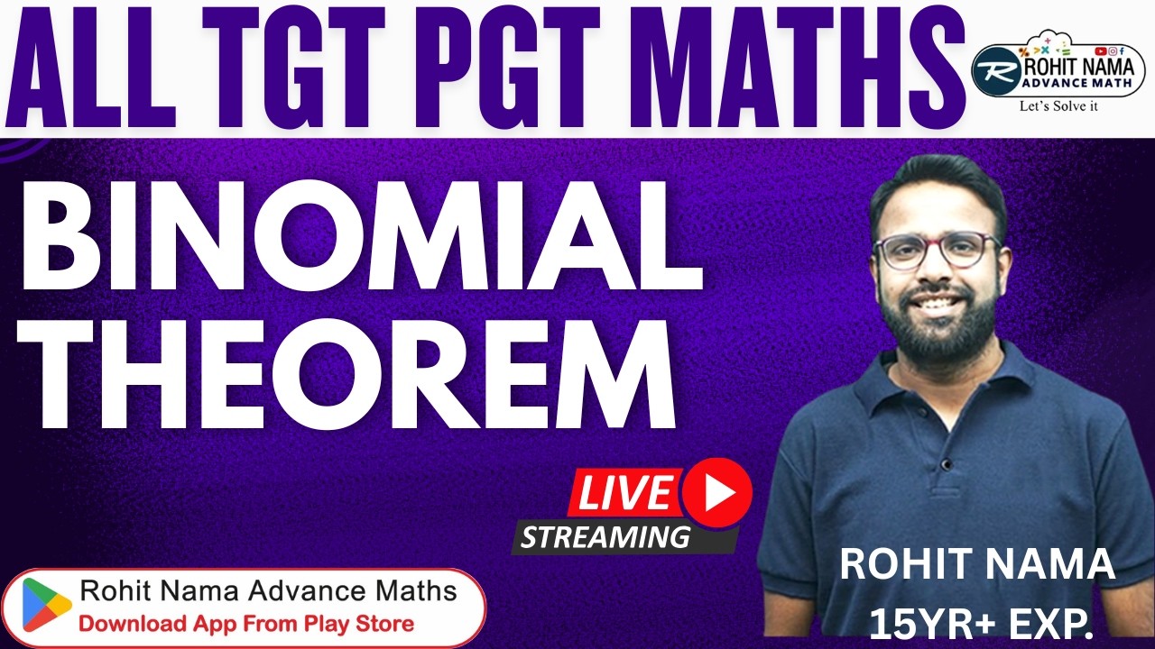 Binomial Theorem Important Questions | KVS EMRS TGT PGT Maths | PYQs & Expected Questions #maths