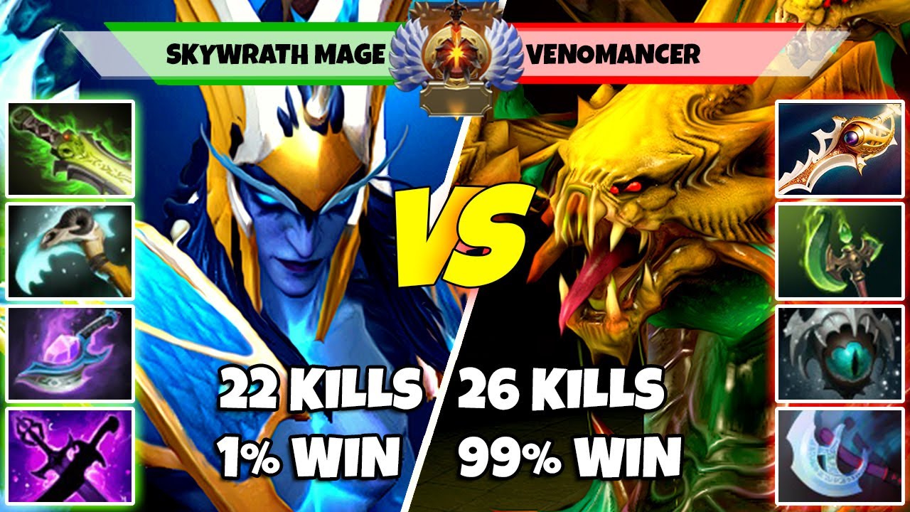 SKYWRATH MAGE (Mid) vs VENOMANCER (Carry) - Epic Battle Of Immortal Rank Dota 2 Players - Z Dota 2