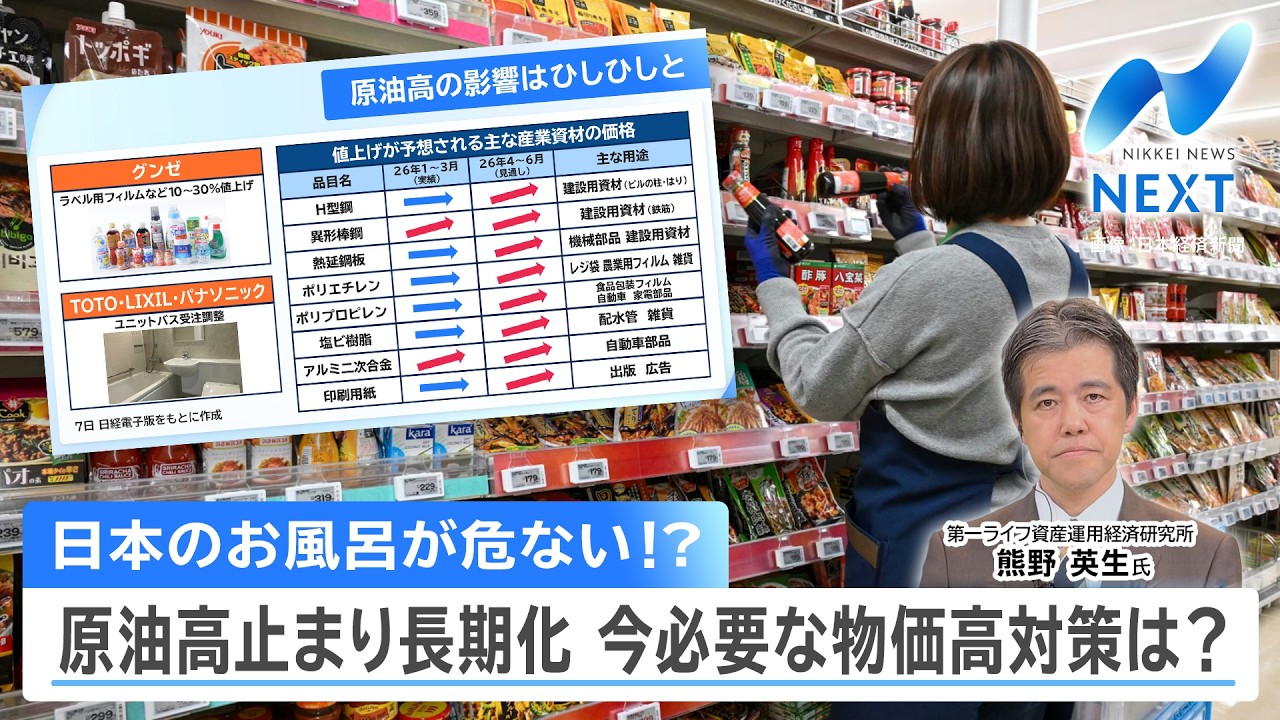 日本のお風呂が危ない!? 原油高止まり長期化 今必要な物価高対策は？【NIKKEI NEWS NEXT】