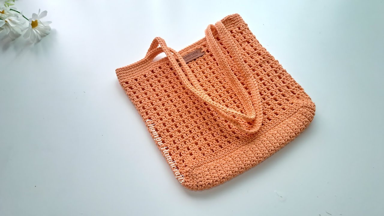DIY Crochet Mesh Bag Tutorial | Crochet Net Bag Tutorial | Beginner friendly!
