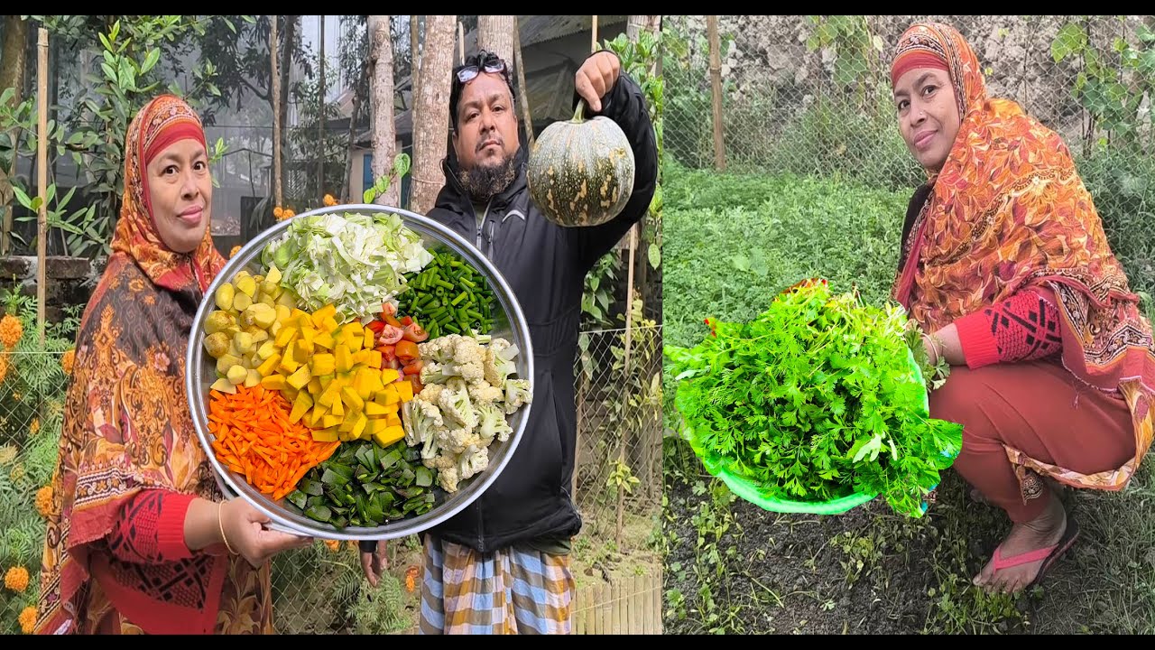 কনকনে শীতে আমাকে টেক্কা মেরে বিথীর মা রান্না করলো সবজি খিচুড়ি সাথে টাটকা ধনিয়া পাতা ভর্তা
