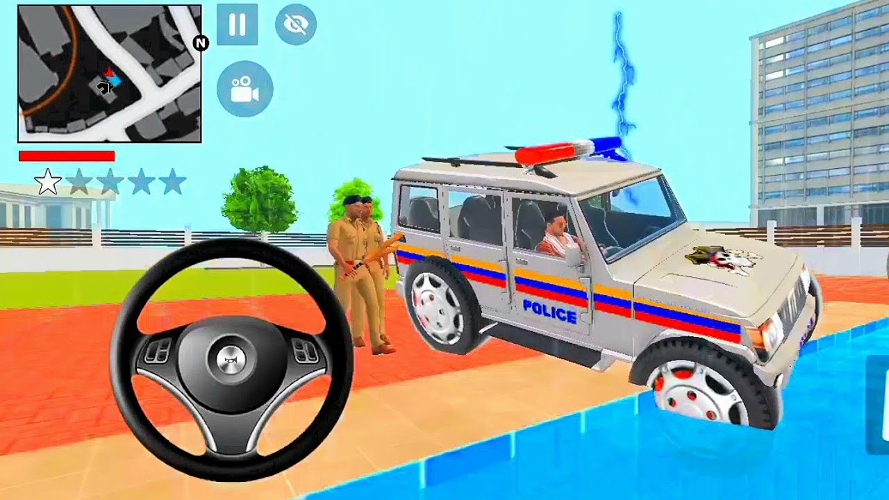 🌿 Franklin Modified Police Car 🚨 And Crashed in Pool 🏊🏼 Gangster life in indian streets 🚧