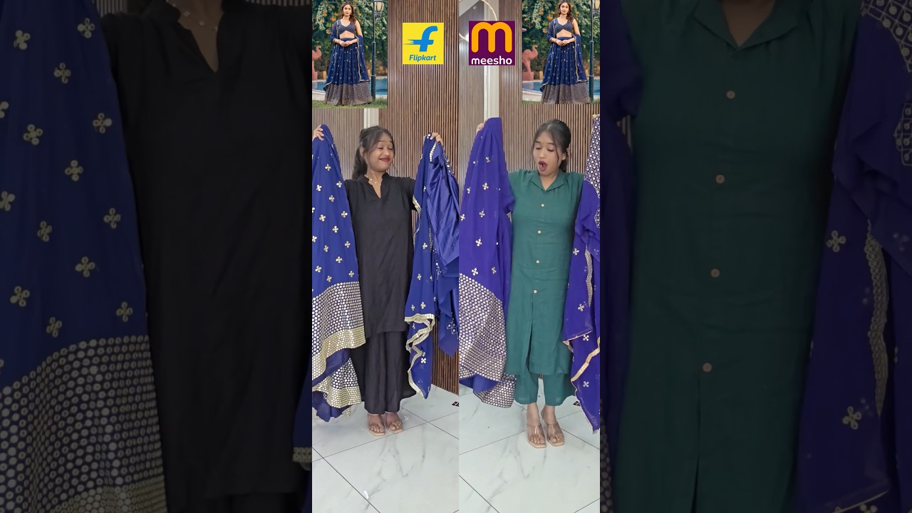 Meesho Vs Flipkart Loot Liya Isne Toh 🥵 || Ghtiya Lehenga Aaya Hai 😭 #ultimatebrandsale #trend