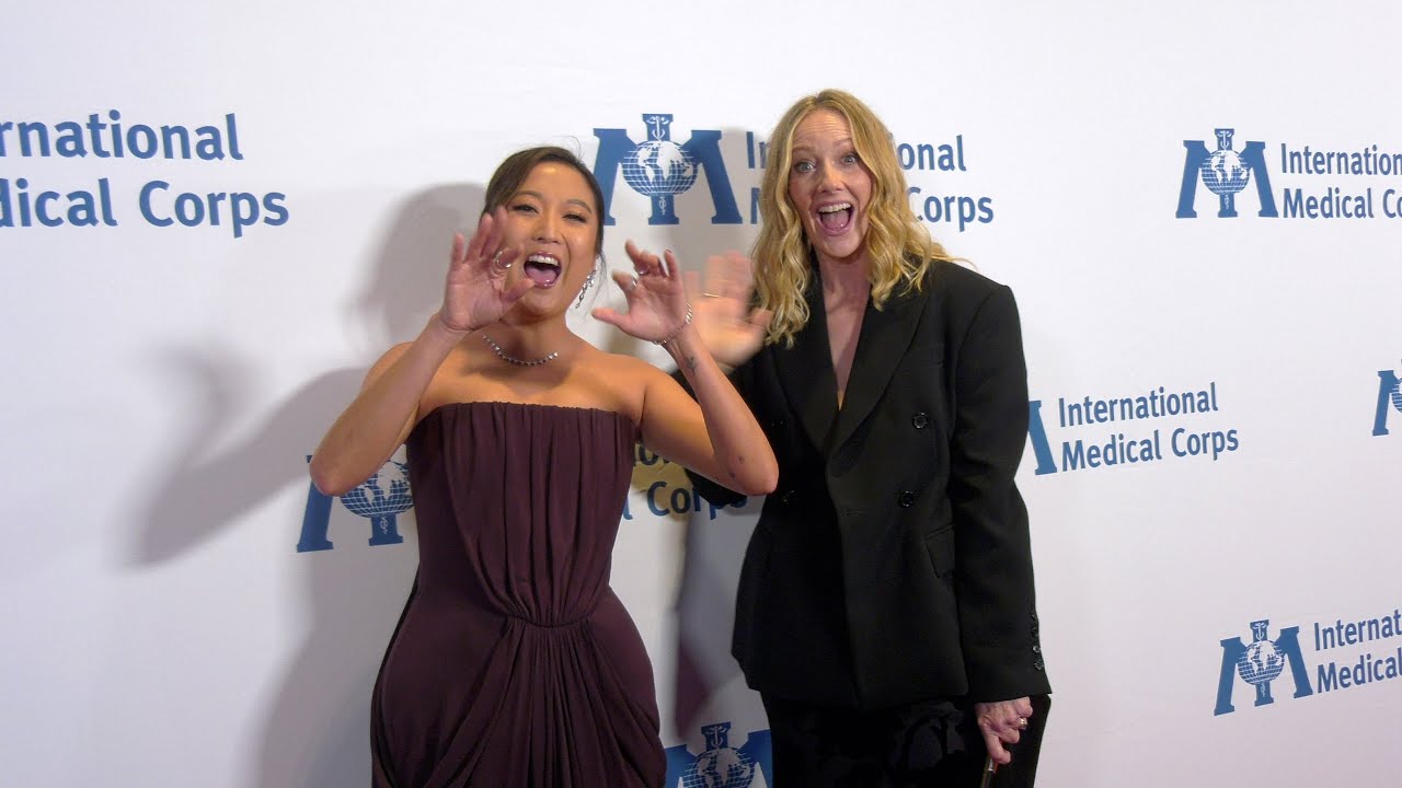 Ashley Park and Judy Greer 2025 International Medical Corps Annual Awards Red Carpet