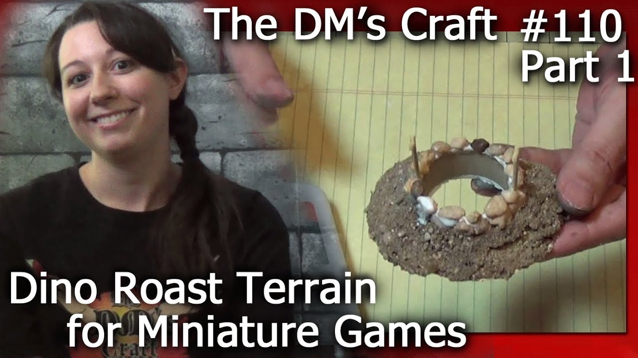 DINOSAUR ROAST FIRE PIT Terrain for Miniature Games (The DM's Craft #110/ Part 1)