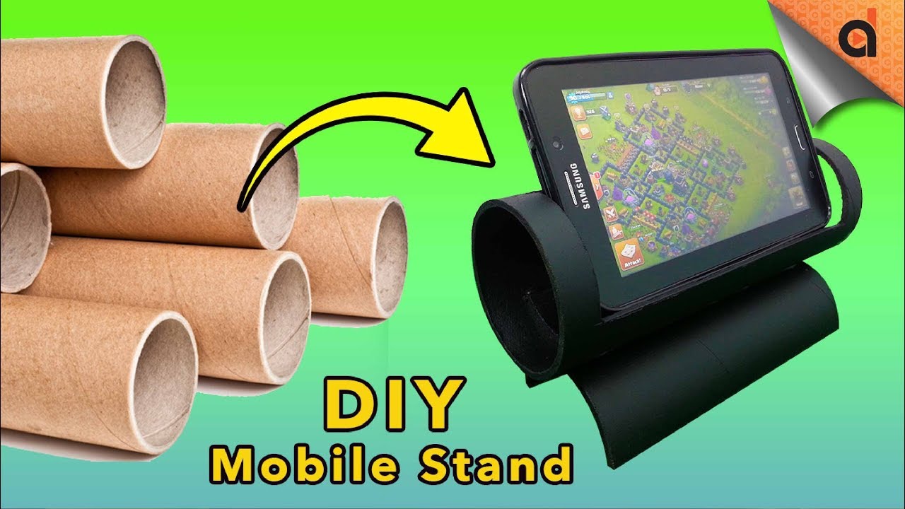 How to Make DIY Mobile Stand Made of Paper Tube