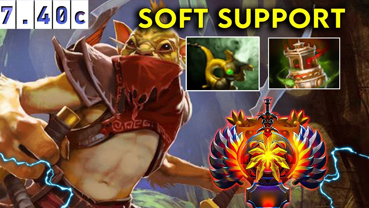 Bounty Hunter Immortal Soft Support - Dota 2 Patch 7.40c Pro Pub Gameplay