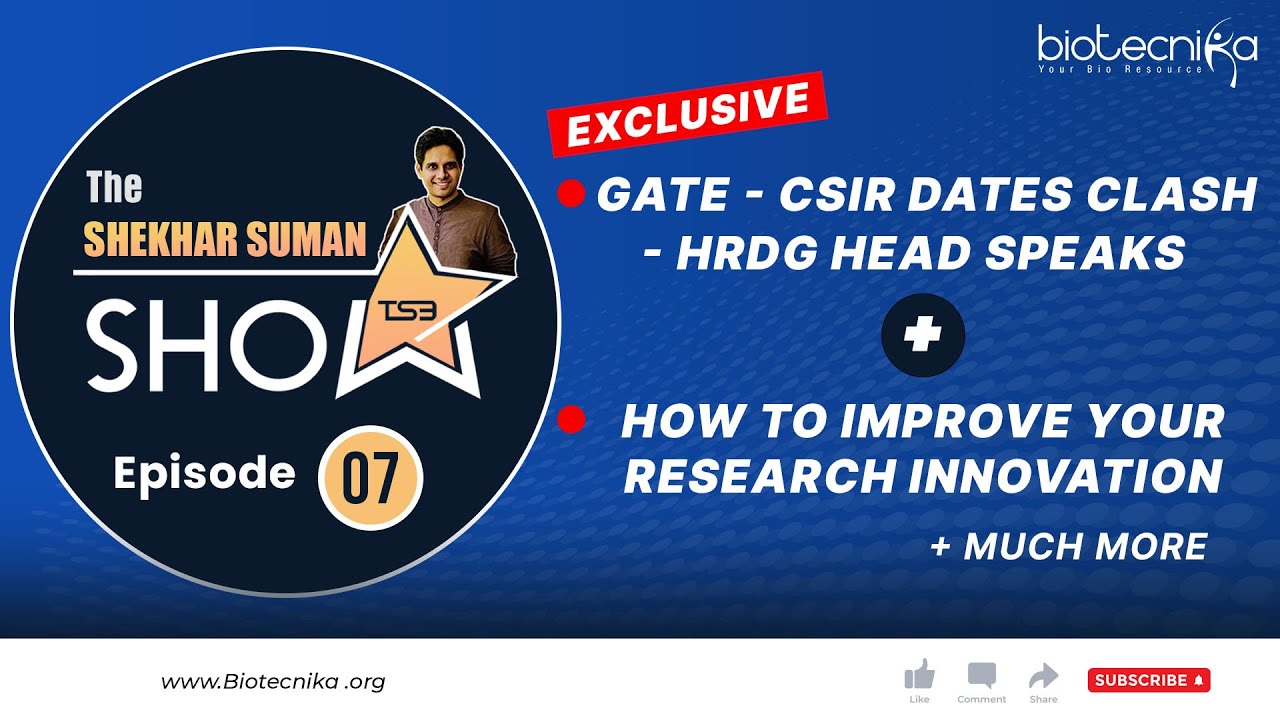 TS3 Ep7 : Gate - CSIR dates clash - HRDG head speaks & How to improve your research innovation .