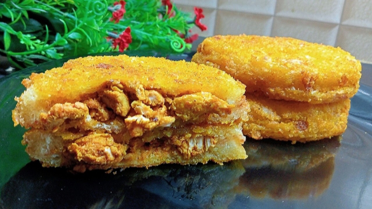 crispy chicken bread recipe |Ramzan special chicken bread pocket recipe|Let's bake