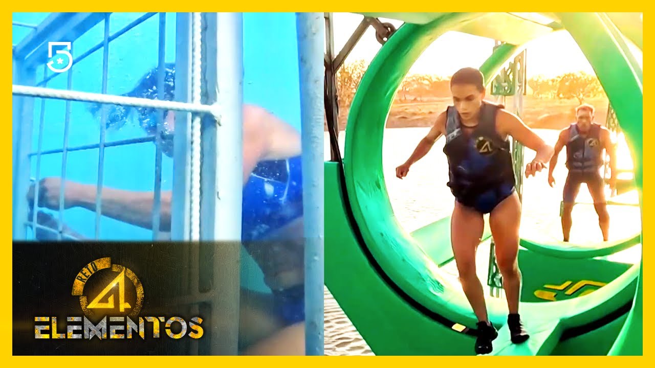 Pista de agua entre equipo Azul y equipo Rojo | Reto 4 Elementos la liga extrema | El 5