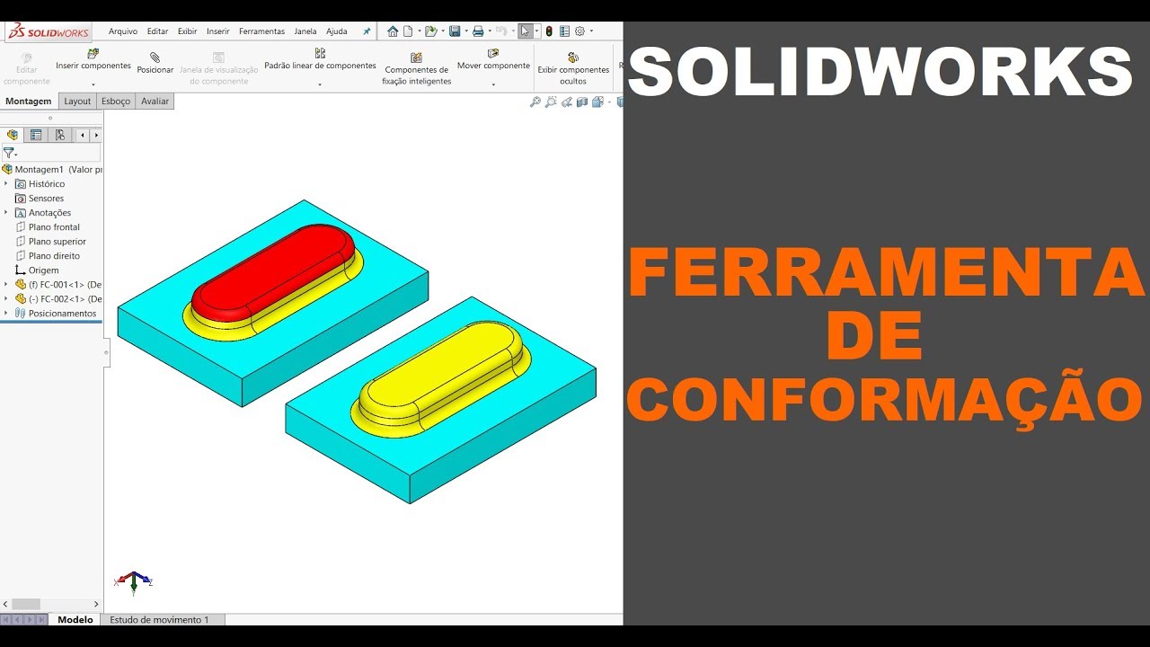 SOLIDWORKS | COMO CRIAR UMA FERRAMENTA DE CONFORMAÇÃO PARA CHAPA METÁLICA 