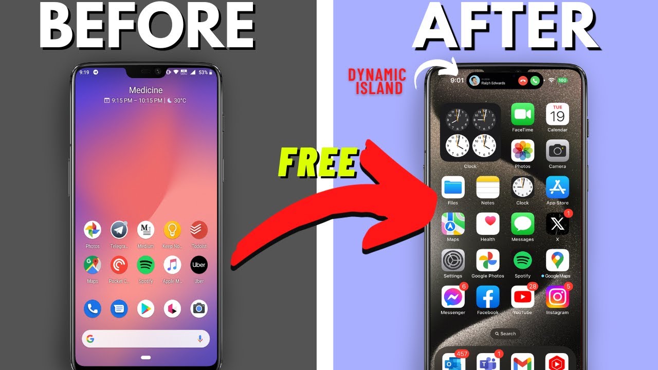 Как превратить Android в iPhone 15 Pro ПОЛНОСТЬЮ! (без рута)