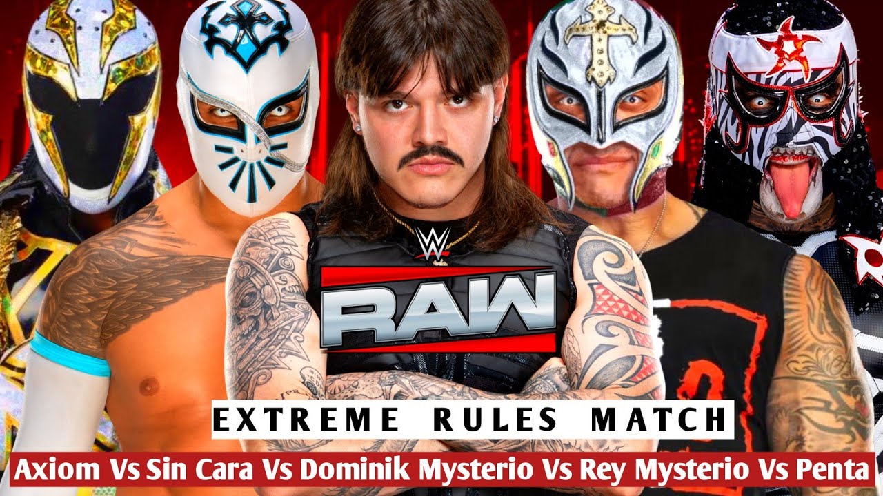 Axiom Vs Sin Cara Vs Dominik Mysterio Vs Rey Mysterio Vs Penta | Monday Night Raw | WWE2K24