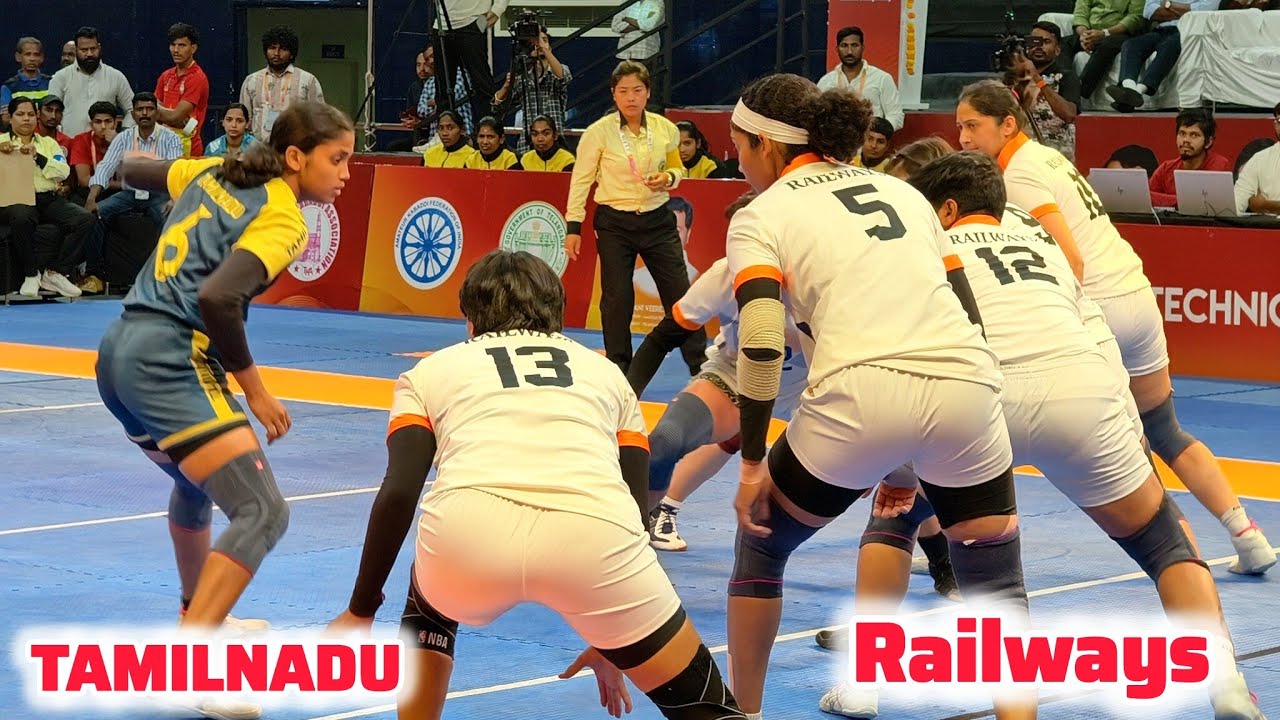 Tamilnadu vs Indian Railway Semifinal match Senior National Women Kabaddi Championship Telengana
