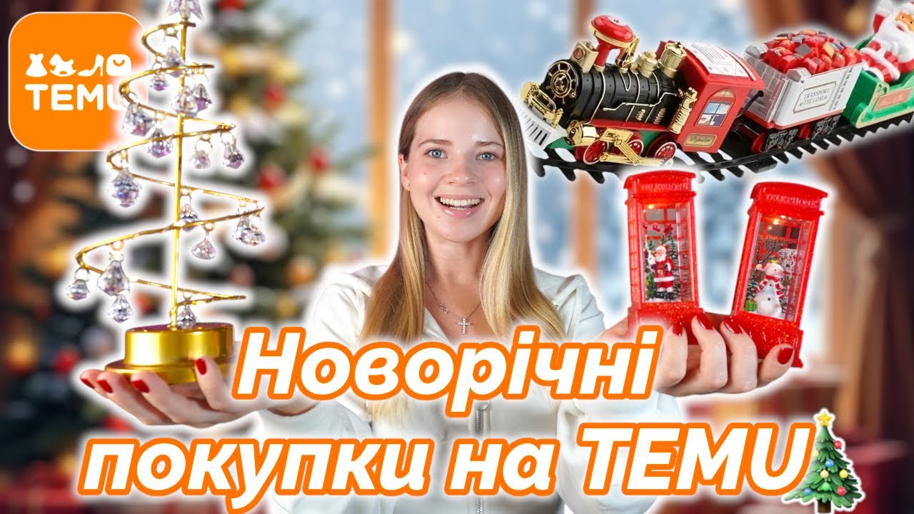 Замовила зимовий декор на TEMU🎄❄️ | Потяг на ялинку🚂