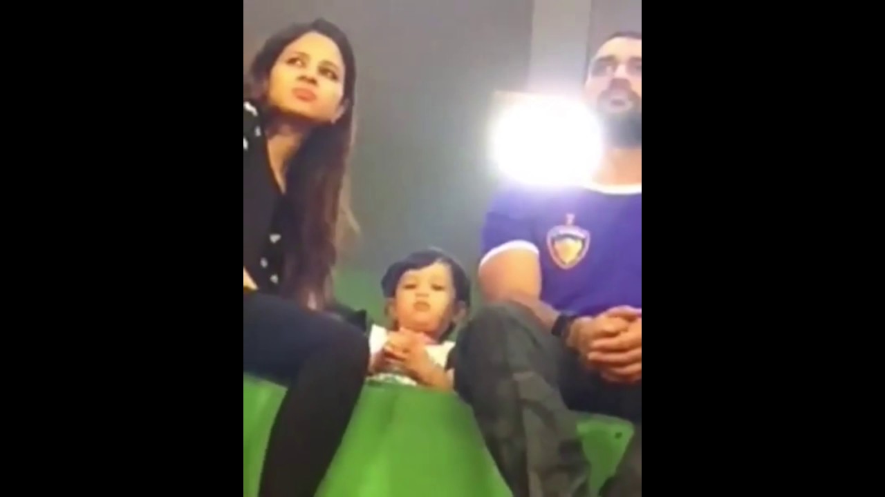 MS Dhoni daughter ZIVA Dhoni cheering for Chennai FC / Cuteness of ZIVA Dhoni