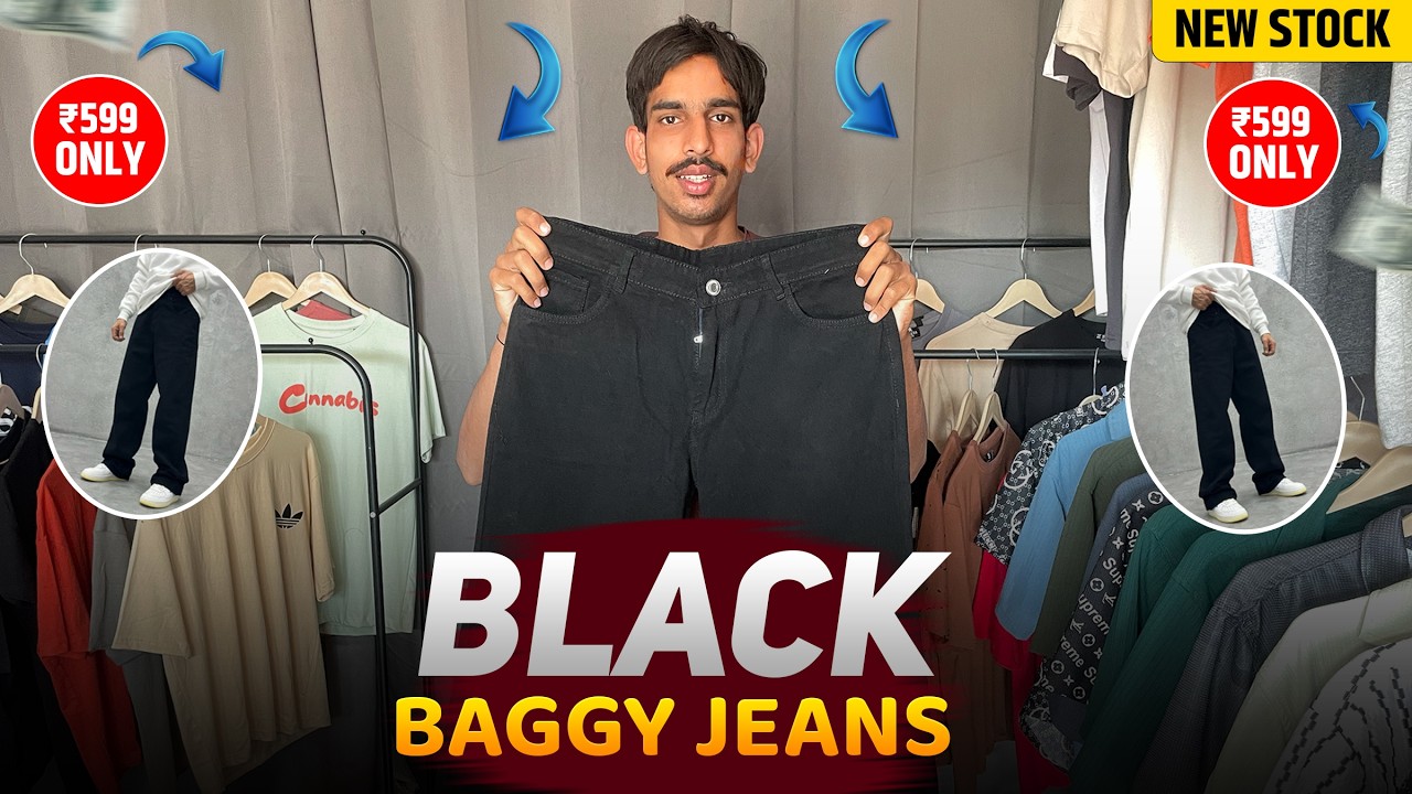 black straight fit jeans | 🔥 Best Baggy Jeans Only 599 | New Stylish Pants #mensclothing