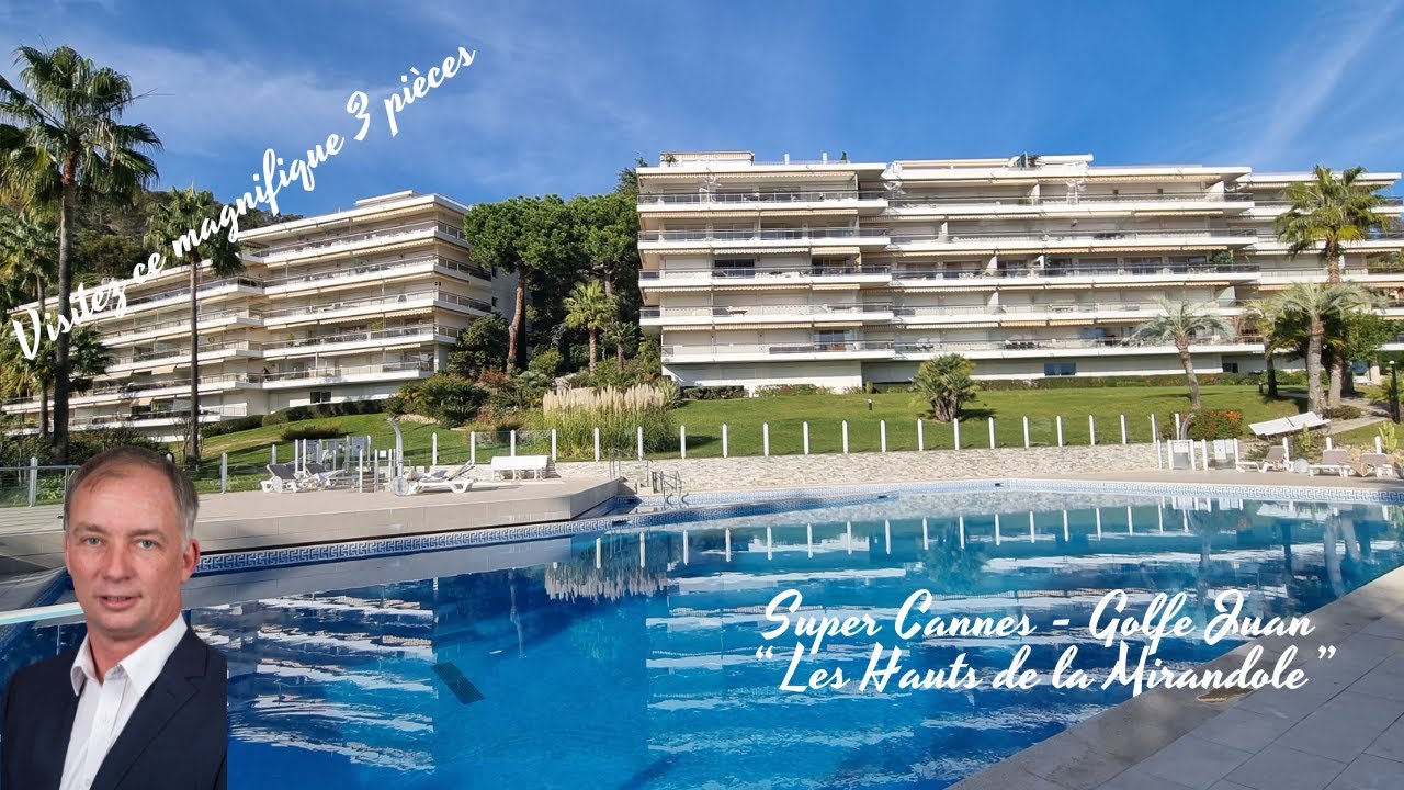Les Hauts de la Mirandole Super Cannes Golfe Juan vue mer panoramique avec piscine et tennis