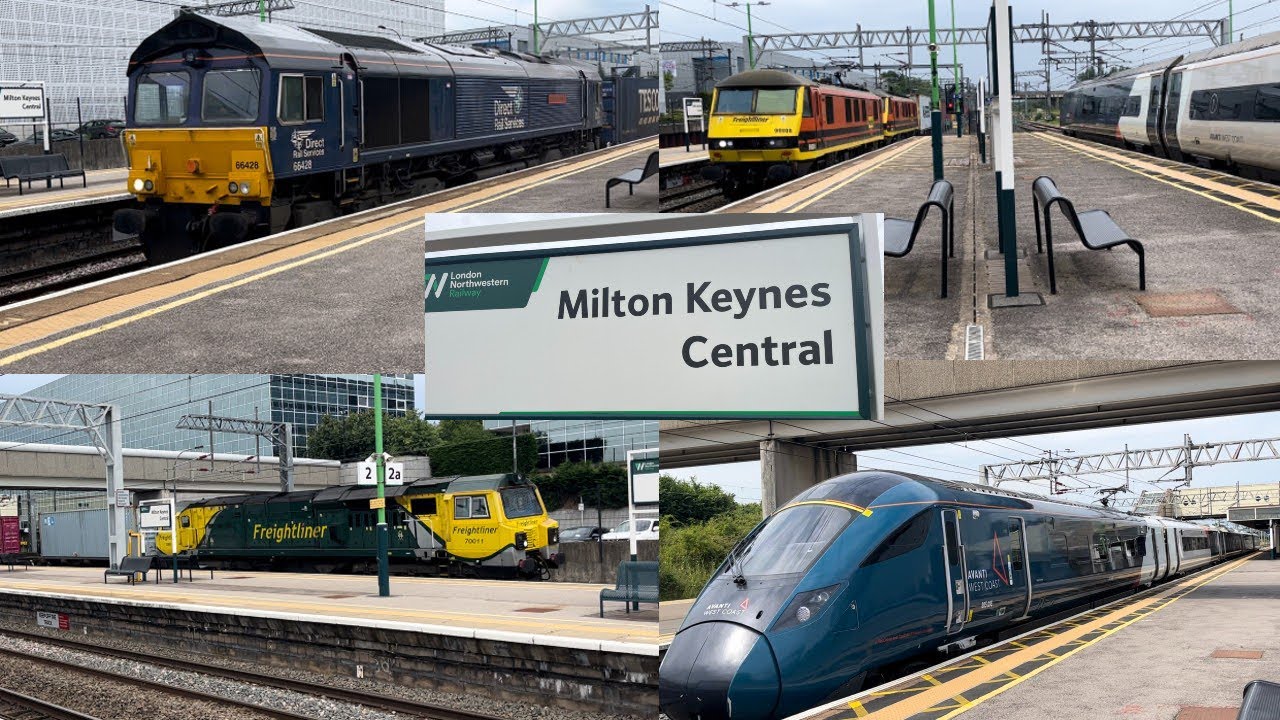 Trains at Milton Keynes Central on Monday 16/7/24