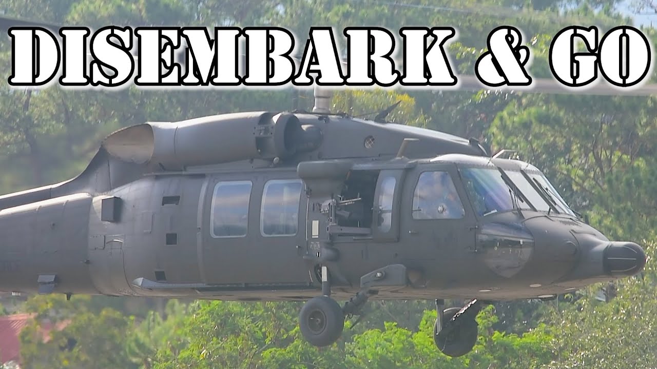 PHILIPPINE AIR FORCE BLACKHAWK Disembark & Go