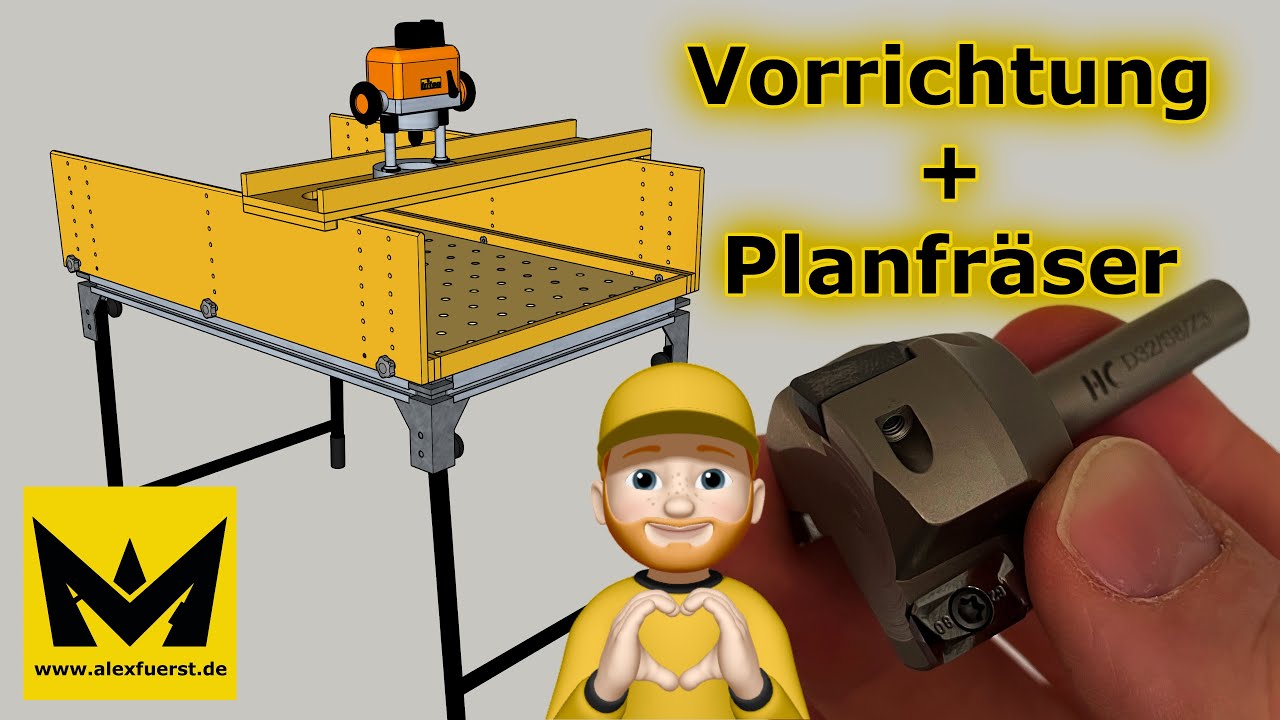 Ein tolles Team! | 32mm Planfräser + Planfräs-Vorrichtung für Festool MFT 1080