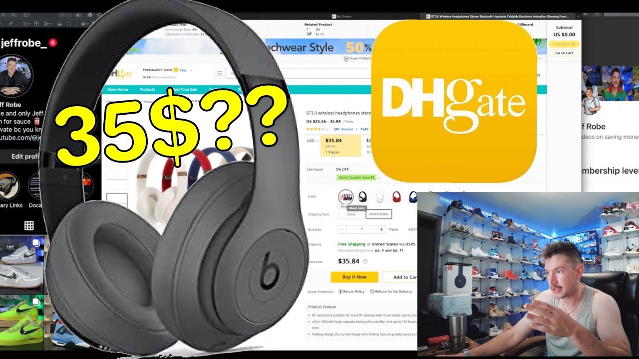Распаковка Beats Studio 3 от DHGATE!!!