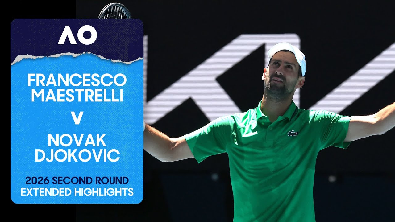 Francesco Maestrelli v Novak Djokovic Extended Highlights | Australian Open 2026 Second Round