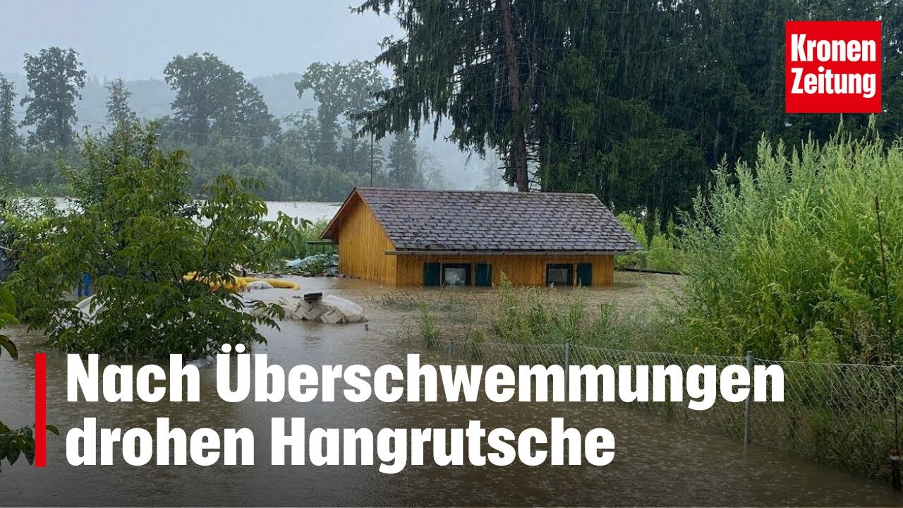 Lage bleibt instabil - Nach &Uuml;berschwemmungen drohen Hangrutsche | krone.tv NEWS