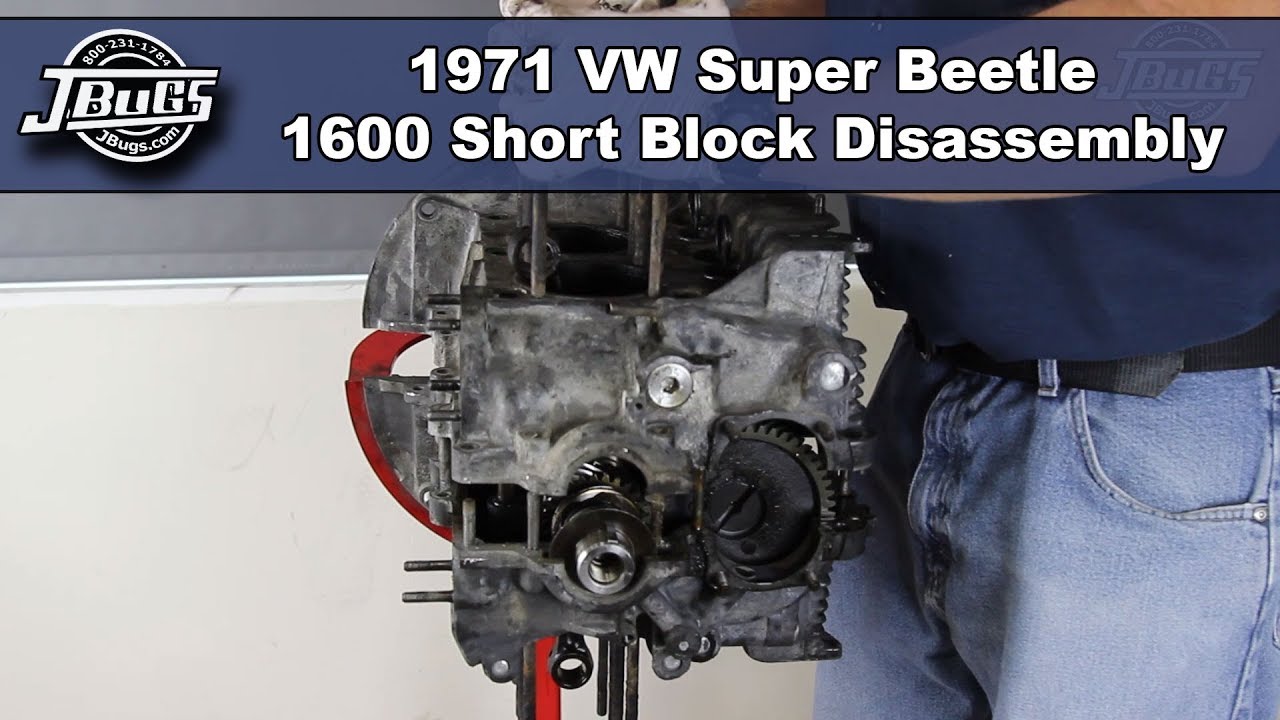 JBugs - 1971 VW Super Beetle - 1600 Short Block Disassembly