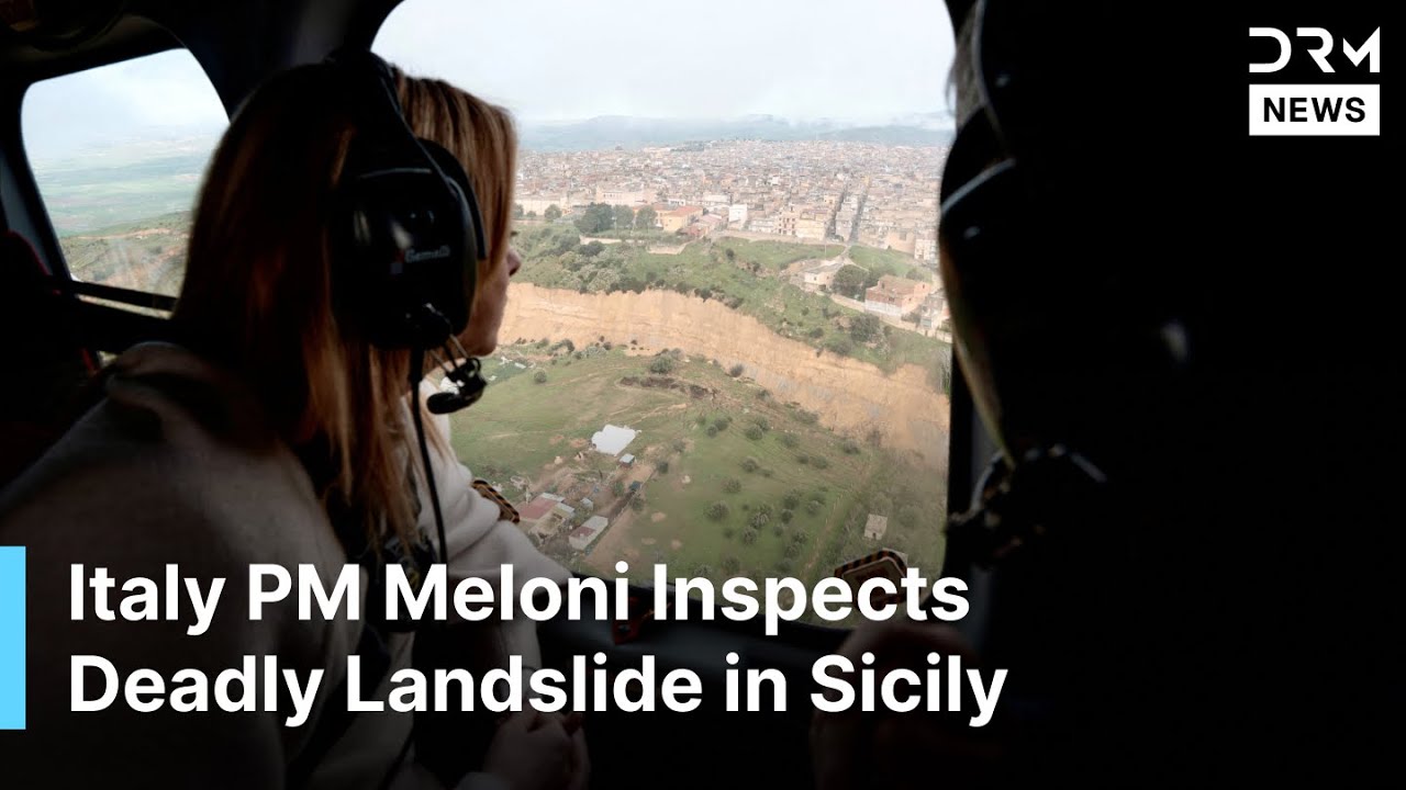 UNSEEN VIDEO: Meloni Inspects Deadly Landslide in Sicily as Niscemi Faces Growing Danger | AC1B