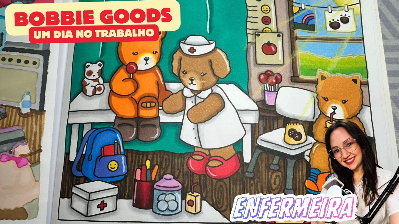 COLORINDO BOBBIE GOODS | UM DIA NO TRABALHO | ENFERMEIRA
