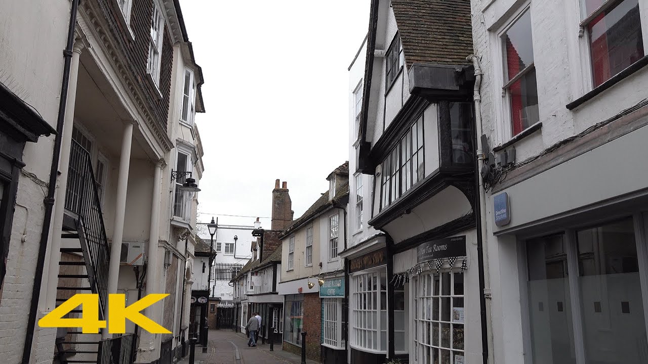 Ashford, Kent Walk: Town Centre【4K】