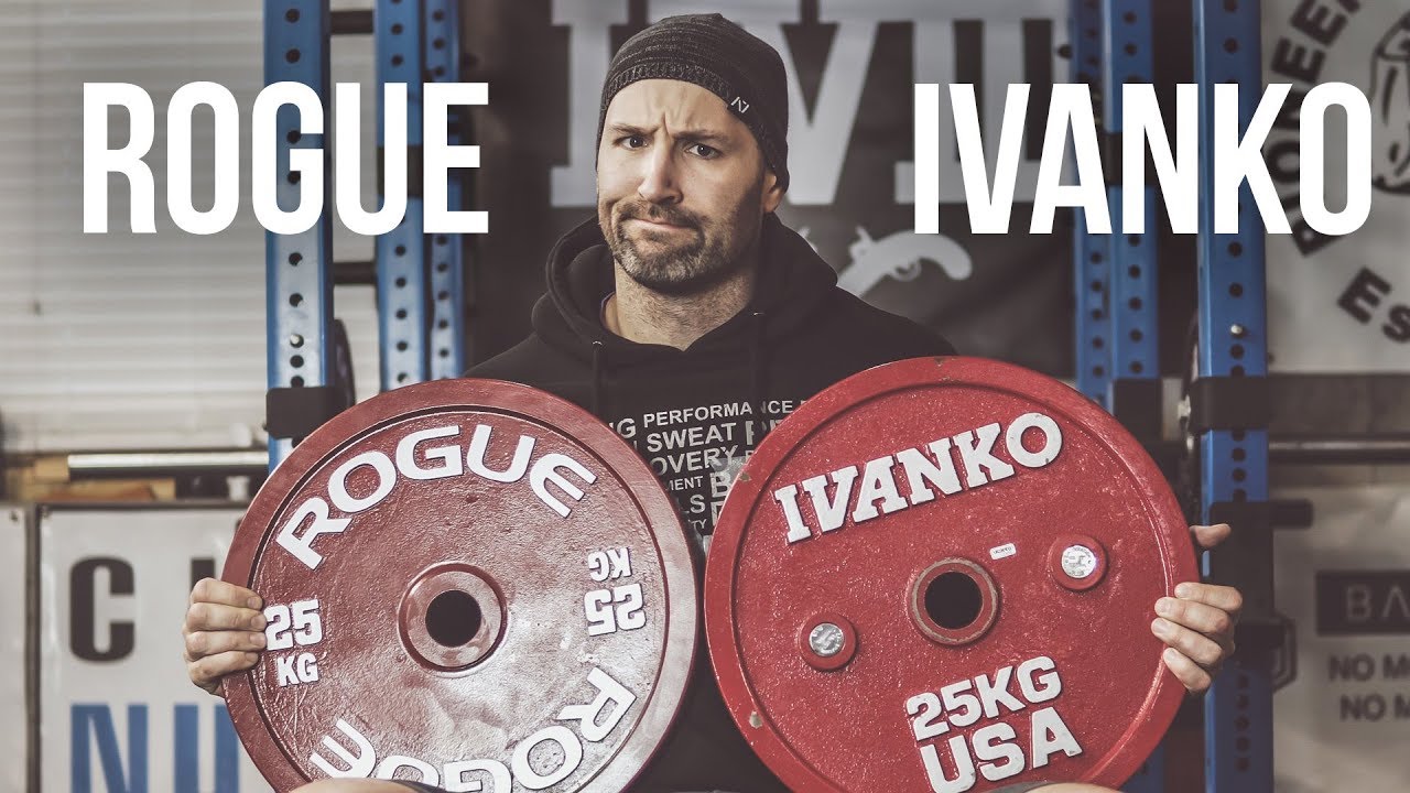 Калиброванные соревновательные пластины Rogue против Ivanko