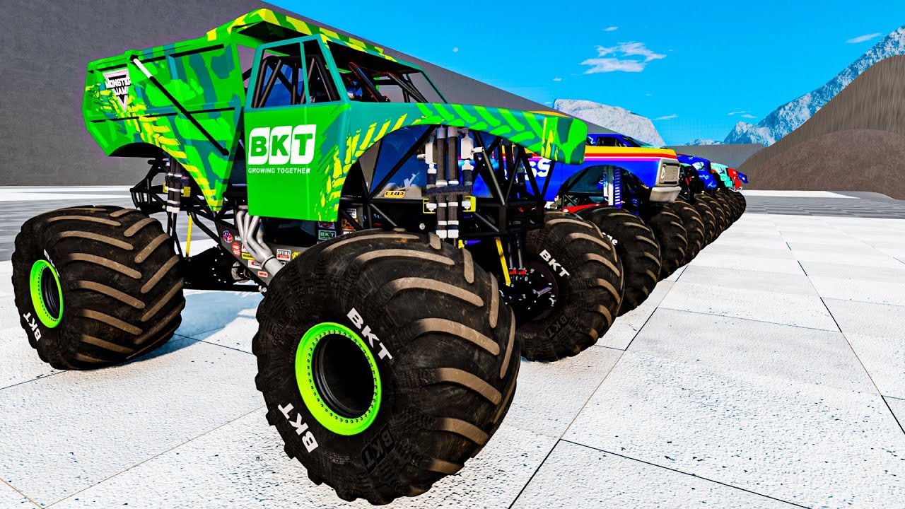 Epic High Speed Monster Truck Jumps & Crashes 